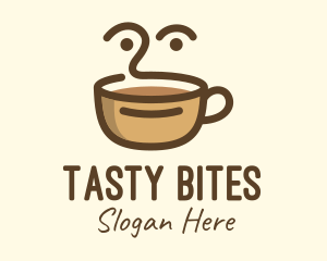 Brown Coffee Face Logo