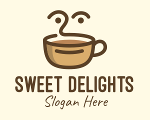 Brown Coffee Face logo design