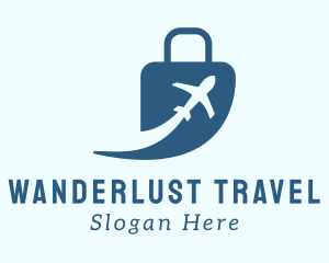 Luggage Airplane Travel logo design