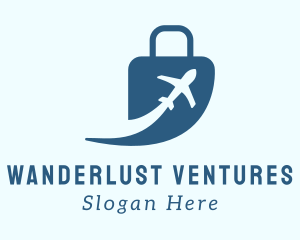 Luggage Airplane Travel logo design