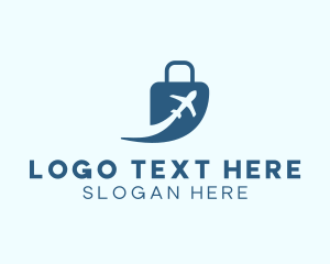 Luggage Airplane Travel Logo