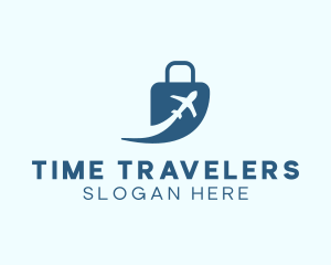 Luggage Airplane Travel logo design