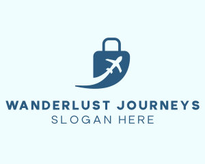 Luggage Airplane Travel logo design