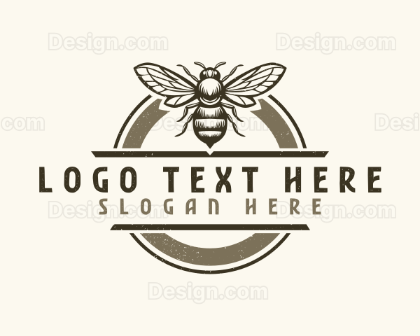 Honey Flying Bee Logo