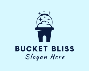 Bucket Home Cleaning  logo design