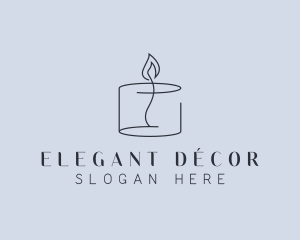 Candlelight Decor Candle logo design