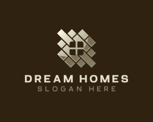 Home Brick Flooring Tile Logo