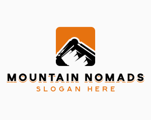 Mountain Excavator Quarry logo design