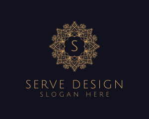 Ornamental Mandala Letter logo design