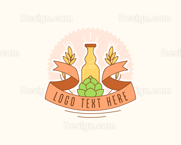 Brewery Beer Hops Logo