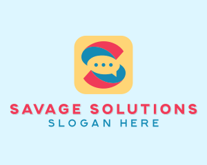 Letter S Messaging App  logo design