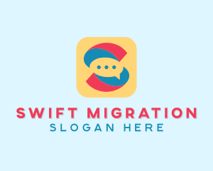 Letter S Messaging App  logo design