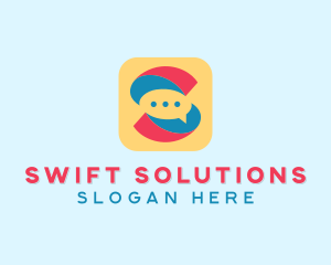 Letter S Messaging App  logo design