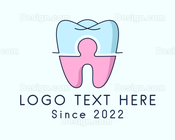 Healthcare Tooth Puzzle Logo