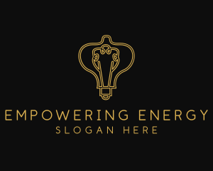 Light Bulb Electricity logo design