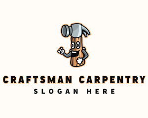 Hammer Tool Carpenter logo design