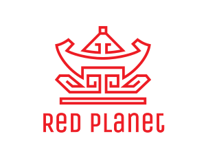 Red Chinese Nugget logo design