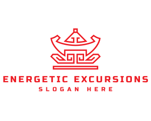 Red Chinese Nugget logo design