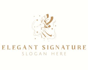 Elegant Magical Fairy logo design