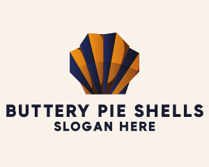 Sea Shell Paper Origami  logo design