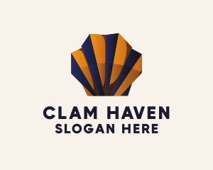 Sea Shell Paper Origami  logo design