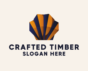 Sea Shell Paper Origami  logo design