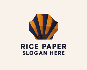 Sea Shell Paper Origami  logo design