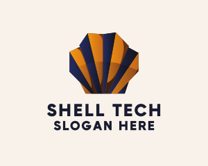 Sea Shell Paper Origami  logo design