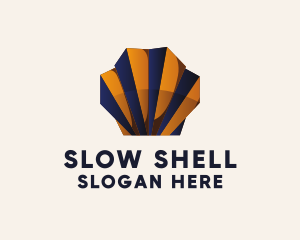 Sea Shell Paper Origami  logo design