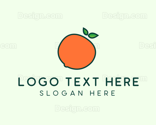 Organic Orange Fruit Logo