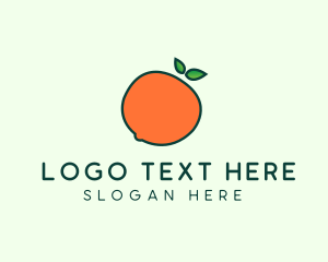 Organic Orange Fruit Logo