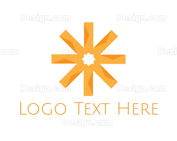 Orange Sun Asterisk Logo