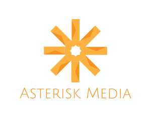 Orange Sun Asterisk logo design