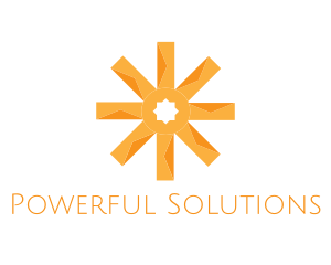 Orange Sun Asterisk logo design