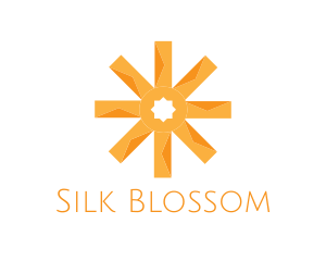 Orange Sun Asterisk logo design