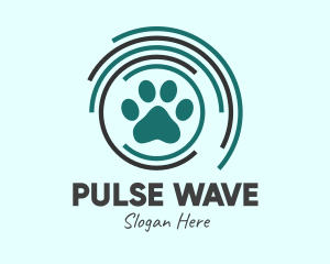 Pet Paw Green Circles logo