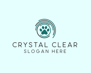 Pet Paw Green Circles logo design