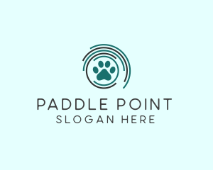 Pet Paw Green Circles logo design