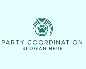 Pet Paw Green Circles logo design