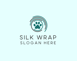 Pet Paw Green Circles logo design