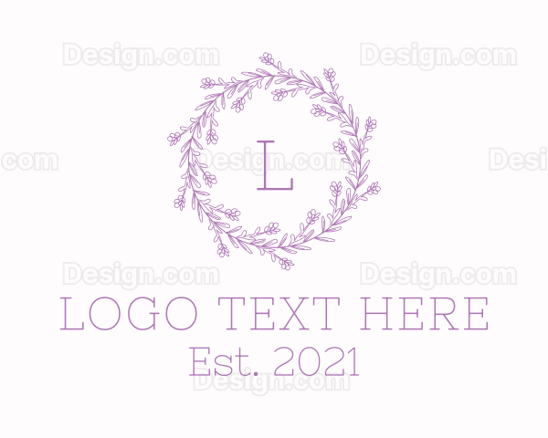 Lavender Flower Decoration Logo