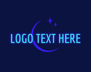 Neon Moon Star Wordmark logo