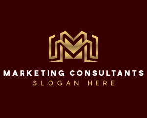 Letter M Marketing Consultant logo design