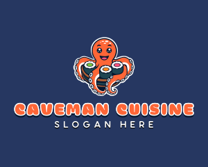 Octopus Sushi Cuisine logo design