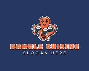 Octopus Sushi Cuisine logo design