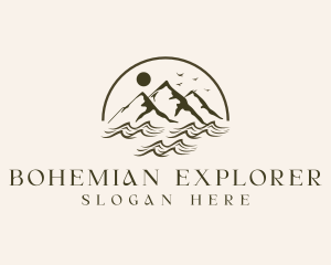 Mountain River Exploration logo design