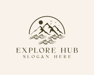 Mountain River Exploration logo design