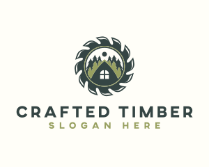 House Construction Sawmill logo design