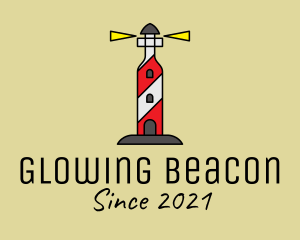 Wine Bottle Lighthouse logo design