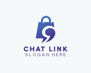 Shopping Chat App logo design